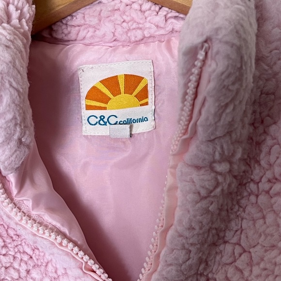C&C California | Faux fur fluffy pink vest size 12 - Picture 4 of 10